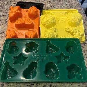 Colorful Holiday-Themed Jello Molds